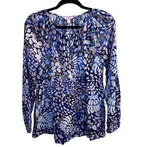 Lily‎ Pulitzer Willa Top Long Sleeve Tunic - Size Medium - Excellent Condition